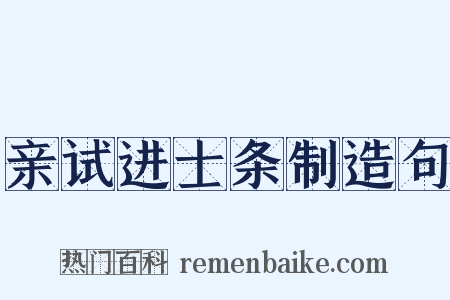 亲试进士条制造句是什么意思的图片